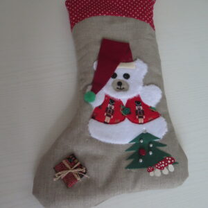 Julesok - Rød m/ hvide prikker